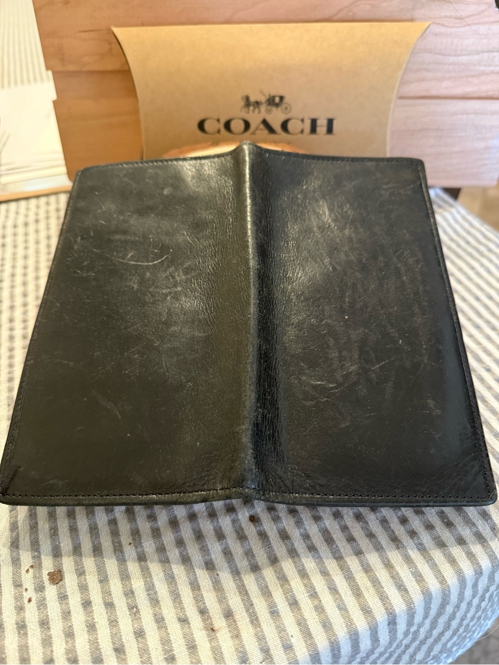 Coach Black Leather Long Wallet with Card Slots - Picture 8 of 9
